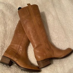 Lucky Brand Distressed Leather Knee High Boots